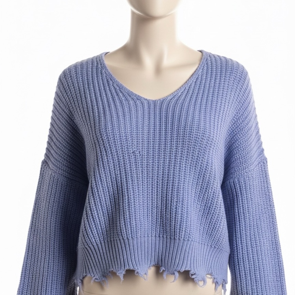 Women’s Forever 21 Lavender V-Neck Sweater With Hood